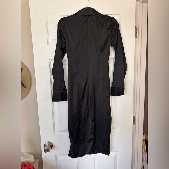 Black Button Up Dress - Picture 3 of 3